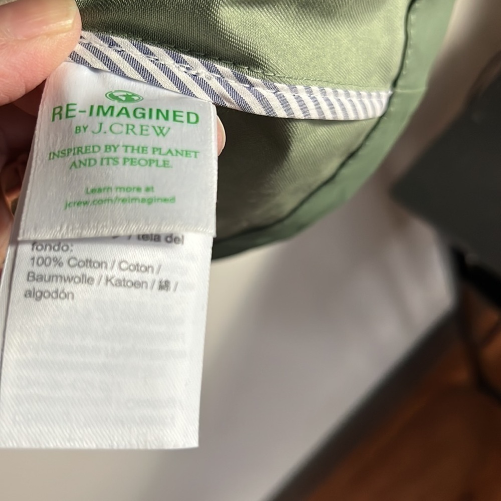 J. Crew Olive Utility Jacket with Dark Trim - Picture 6 of 12